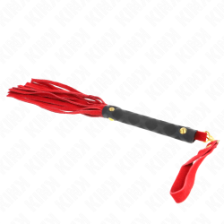 Kink - látigo mini piel de ante rojo 30 cm