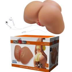 Crazy bull - ilana trasero femenino realista vibrador & succionador con sonido 6.8 kg - 2