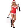 Livco corsetti fashion - agethe lc 90607 camisa + tanga + gorro navideño l/xl - 2