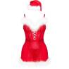 Livco corsetti fashion - agethe lc 90607 camisa + tanga + gorro navideño l/xl - 4