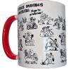Diablo picante - taza blanca posturas kamasutra & asa roja 370 ml - 1