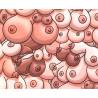 Alfombrilla de ratón Diablo Picante con ilustraciones de tetas en tonos piel