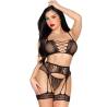 Leg avenue - set top + tanga + liguero - 1
