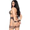 Leg avenue - set top + tanga + liguero + esp - 2