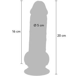 Get real - pene realístico deluxe con testículos extra grueso 20 cm - 4