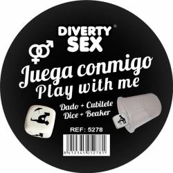 Diablo picante - dado duro blanco posturas hetero con cubilete