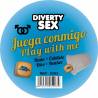 Dado dorado de posturas para chicos con cubilete, de Diverty Sex