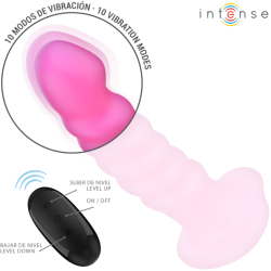 Intense - cindy vibrador talla l diseño en espiral 10 vibraciones control remoto rosa - 3