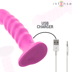 Intense - cindy vibrador talla l diseño en espiral 10 vibraciones control remoto rosa - 5