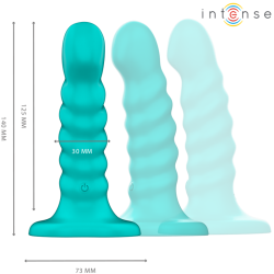 Intense - buffy vibrador talla s diseño en espiral 10 vibraciones control remoto azul - 2
