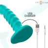 Intense - buffy vibrador talla s diseño en espiral 10 vibraciones control remoto azul - 5