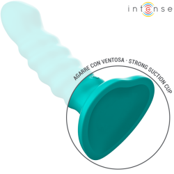 Intense - buffy vibrador talla s diseño en espiral 10 vibraciones control remoto azul - 6