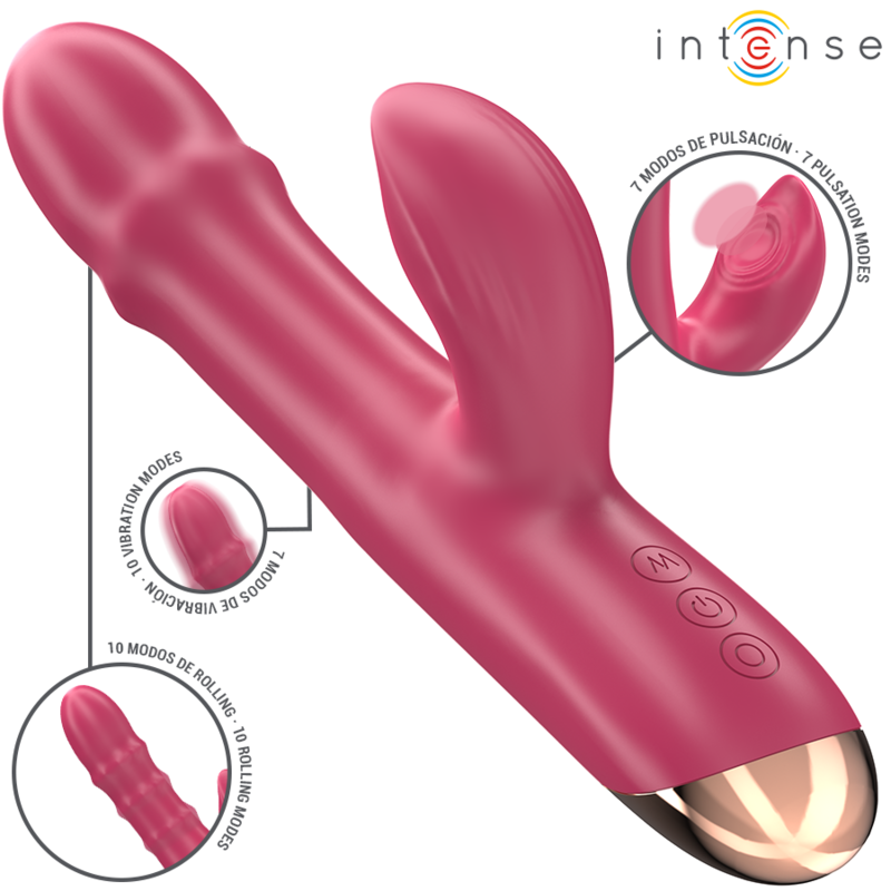 Intense - chloe vibrador multifunción 3 en 1 color rojo - 1
