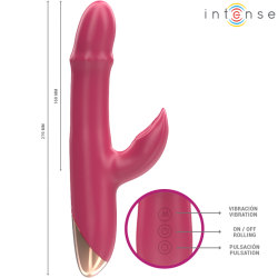 Intense - chloe vibrador multifunción 3 en 1 color rojo - 5