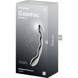 Satisfyer - cosmic crest 2 dildo acero inoxidable doble uso - 5