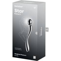 Satisfyer - star force 2 dildo acero inoxidable doble uso - 5
