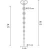 Medidas de las bolas ToyJoy: 38 cm, de 1 a 2,5 cm