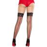 Leg avenue - 9992 medias de liguero costura trasera negro & rojo - 3