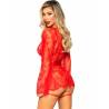 Leg avenue - set body + bata de liguero rojo - 2