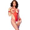 Chilirose - body abierto crotchless rojo - 1
