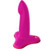 Fun Factory Limba Flex S magenta, dildo flexible, de lado con la base