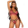 Leg avenue - set sujetador + tanga burdeos - 11