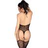 Leg avenue - 89360 body con liguero y espalda abierta negro - talla única - 3