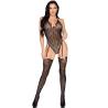 Leg avenue - 89360 body con liguero y espalda abierta negro - talla única - 4