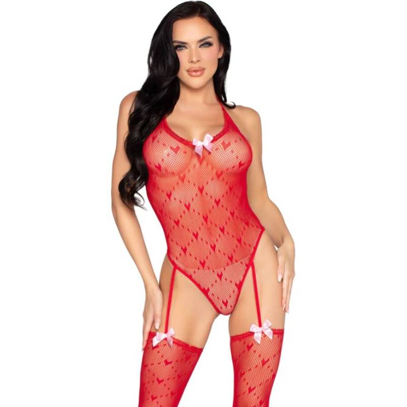 Leg avenue - 89360 body con liguero y espalda abierta negro - talla única -  - 5