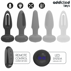 Addicted toys - plug anal con lengua vibradora y control remoto - - 4