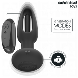 Addicted toys - plug anal con lengua vibradora y control remoto - - 5