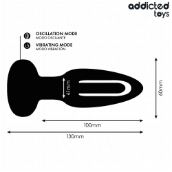 Addicted toys - plug anal con lengua vibradora y control remoto - - 6