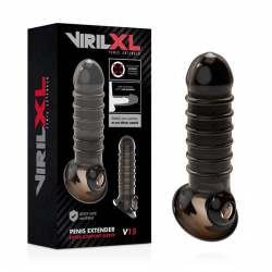 Virilxl extension y funda de pene v15 negro