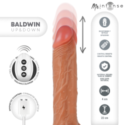Mr intense - baldwin realistico multifunción con vibración up and down control remoto 22 cm -o- 4 cm -  - 3