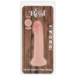 Get real - dildo deluxe dong grueso de doble densidad tpe 13 cm - - 5