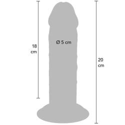 Get real - dildo deluxe dong grueso de doble densidad tpe 20 cm - - 4