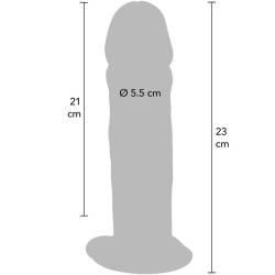 Get real - dildo deluxe dong grueso de doble densidad tpe 23 cm - - 4