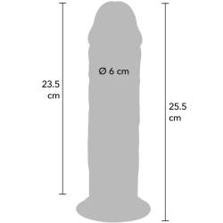 Get real - dildo deluxe dong grueso de doble densidad tpe 25.5 cm - - 4