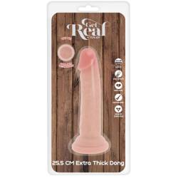 Get real - dildo deluxe dong grueso de doble densidad tpe 25.5 cm - - 5