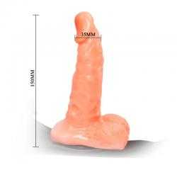 Arnes con pene realistico y braguita ajustable ultra passionate 15.5cm