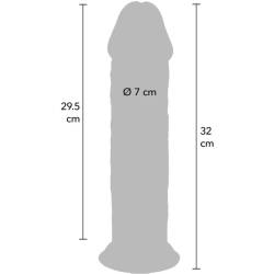 Get real - dildo deluxe dong grueso de doble densidad tpe 32 cm - - 4