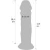 Medidas del Get Real de 35,5 cm: 32,5 cm insertables y 7,5 cm de diámetro