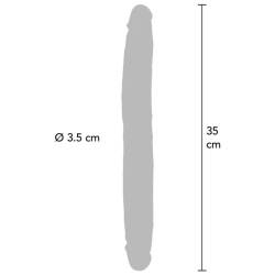 Get real - dildo doble dong de silicona caramelo 35 cm -  - 3