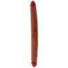 Doble dong Get Real Skin de 40 cm color caramelo