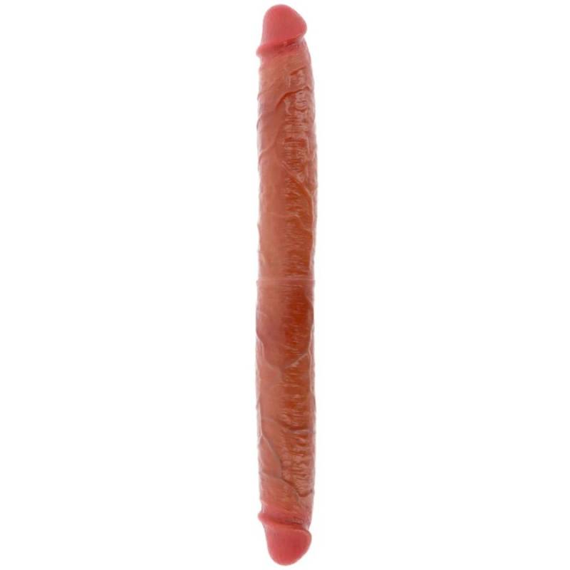 Get real - dildo doble dong de silicona caramelo 46 cm - - 1
