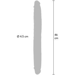 Get real - dildo doble dong de silicona caramelo 46 cm - - 3