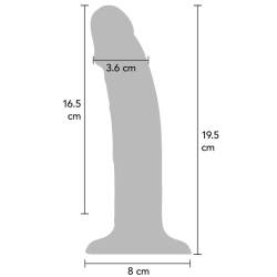 Get real - dildo realista vibrador de silicona claro 19.5 cm -  - 3