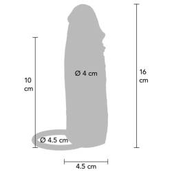 Get real - funda hydrated skin de silicona para pene caramelo 16 cm -  - 4