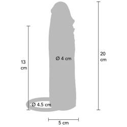 Get real - funda hydrated skin de silicona para pene caramelo 20 cm - - 4