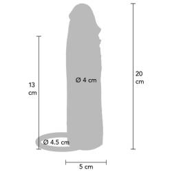 Get real - funda hydrated skin de silicona con vibración para pene caramelo 20 cm - - 4